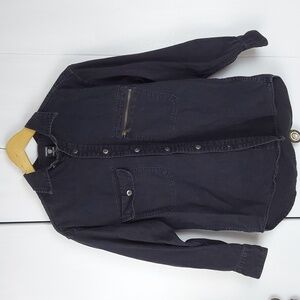 Looney Tunes / Warner Bro. BLACK DENIM Shirt Jacket Vintage Sz.XS